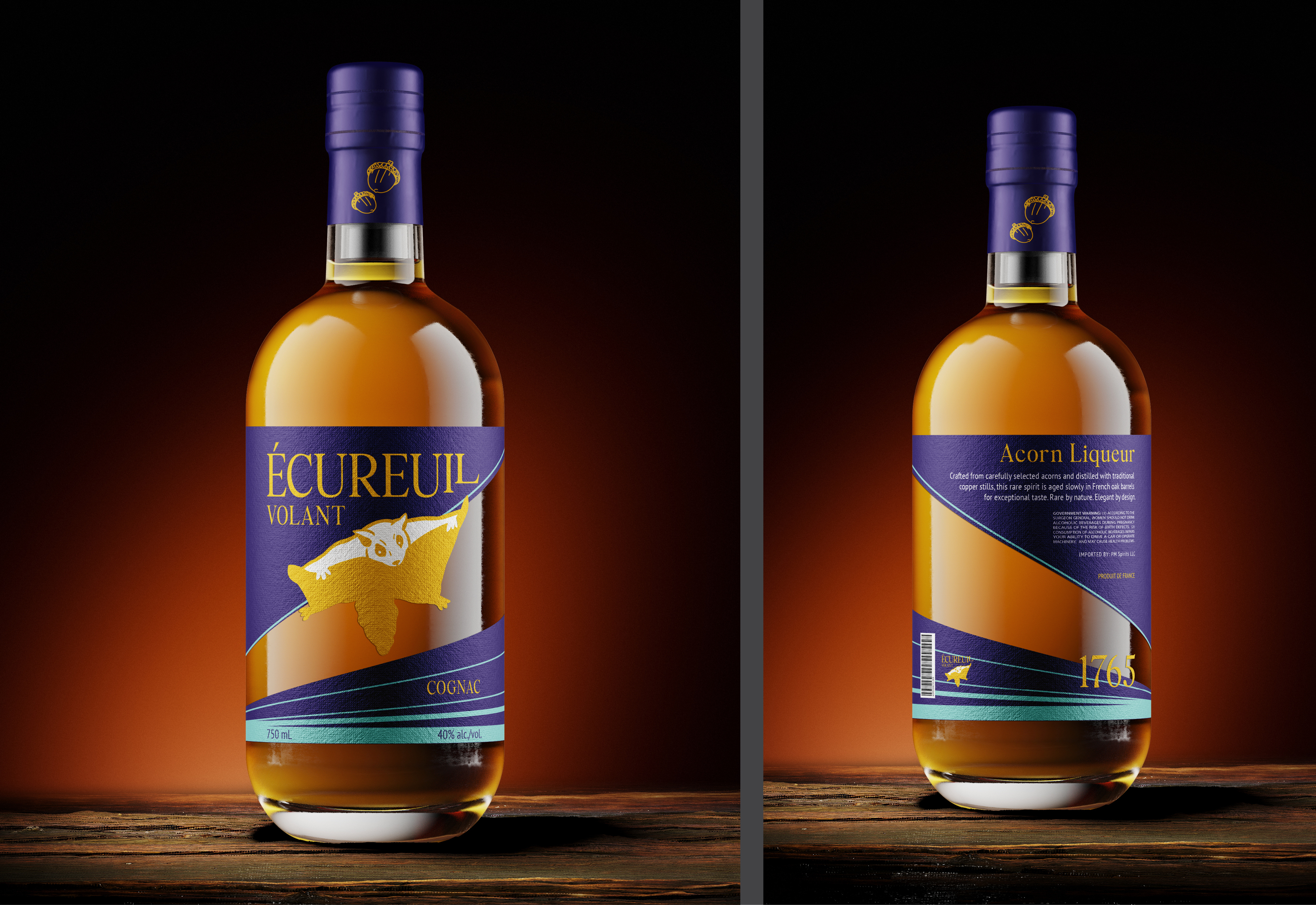 Écureuil Volant Label Design