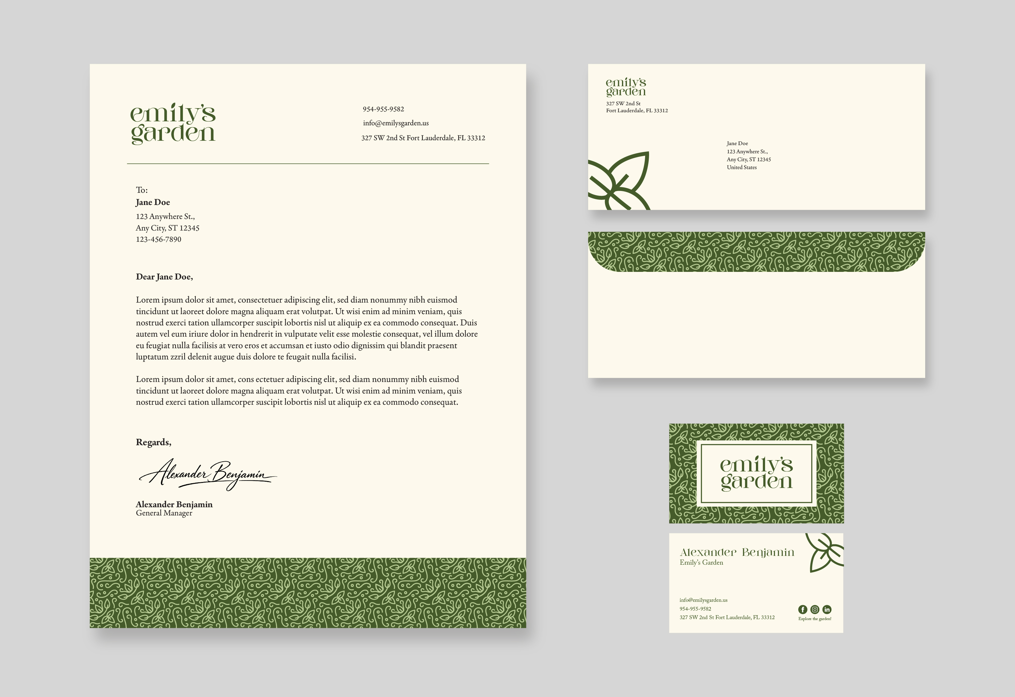 Emily's Garden Stationery